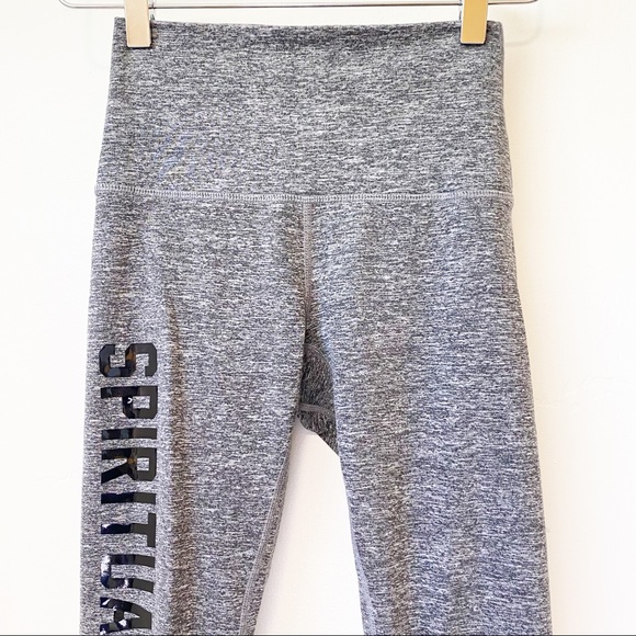 SPIRITUAL GANGSTER Perfect High Waist Spellout Leggings grey black xs - Picture 5 of 11